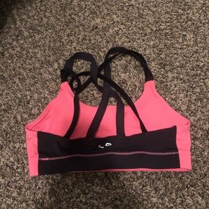 Pink sports bra